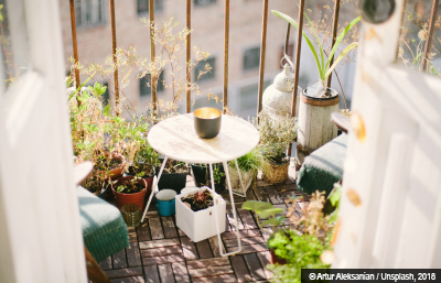 Balcony with plants