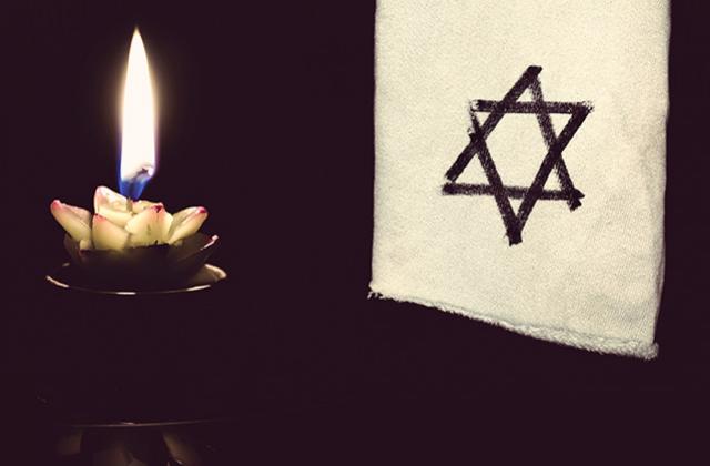 The star of David and candle stands
