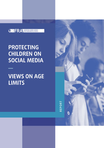 Cover of FRA's report on protecting children on social media